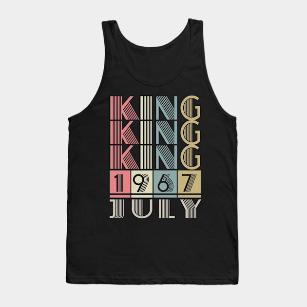 1967 - King July Retro Vintage Birthday Tank Top by ReneeCummings